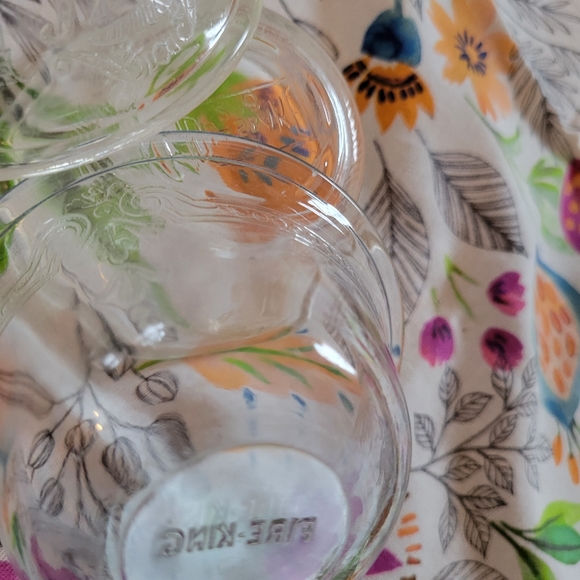 Vintage Ramekin Custard Dishes ~  Fire King (blue) &  GlasBake (2-clear)~ Salsa - Picture 5 of 9